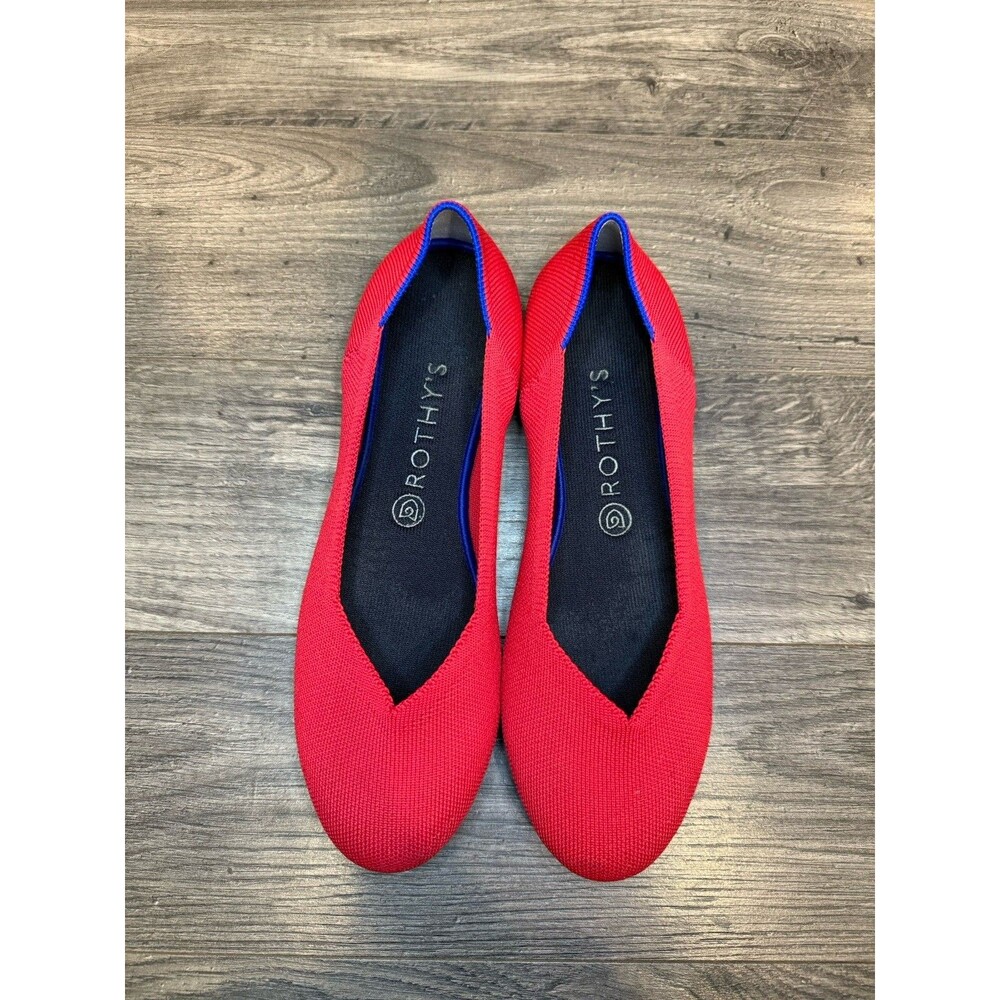 Rothy’s Round Toe Red Ballet Flats Women’s 10.5